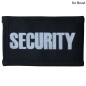 Preview: Security Abzeichen Aufnäher Patch mit Klett Brustpatch mit weißer Schrift